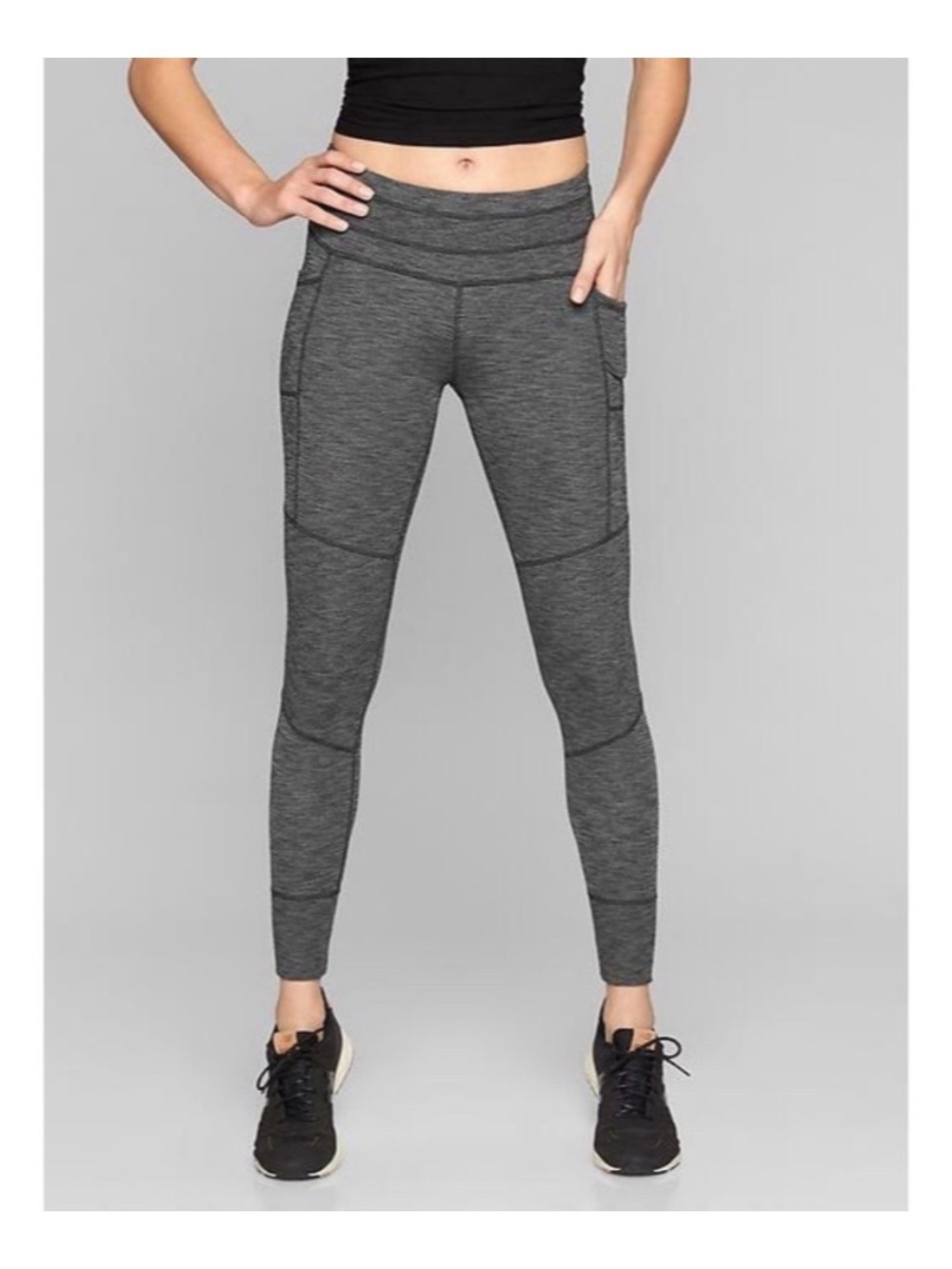 NWT Athleta Excursion Tight Leggings - Black Heather - Size Small
